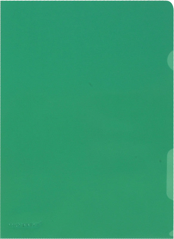 Q-connect Sichtmappe A4 – Grün, Kunststoff, Glänzend, 140 µm, 100er-Pack