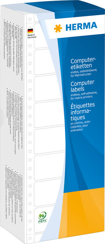 HERMA Etiketten (Rolle) 147 × 48 mm – Papier, weiss – permanent haftend – Punktmatrix – (6'000 Stk.)