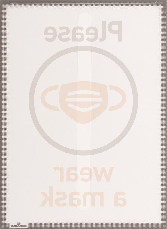 Durable Info-Rahmen – 236 × 323 mm, silber, selbstklebend, 5er-Pack