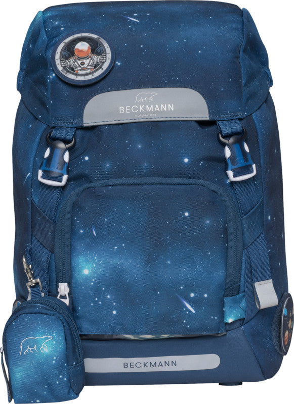 Beckmann Classic Schulrucksack 1st – 6-teilig – Space Mission – mit Leuchteffekt
