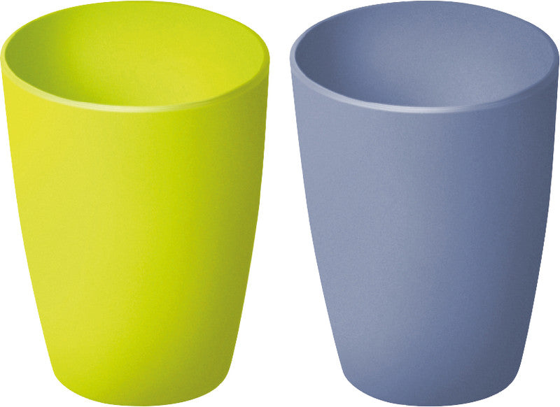 Rotho Caruba Trinkbecher – 0,25 l, Kunststoff, Horizon Blau, spülmaschinenfest, BPA-frei