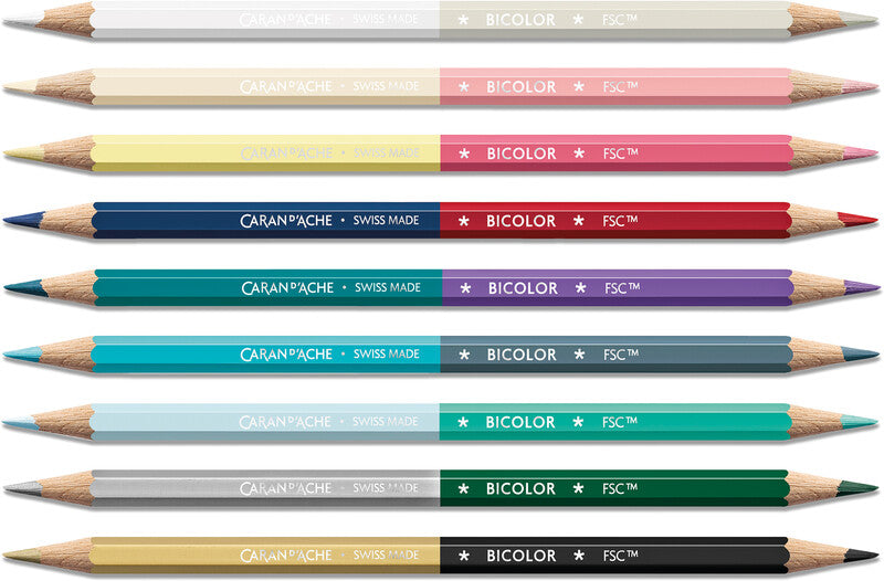 Caran d-Ache Caran d'Ache Aquarellfarbstifte Alpine Frost Spezialedition – 18 Farben, mit Pinsel, Ø 2,8 mm