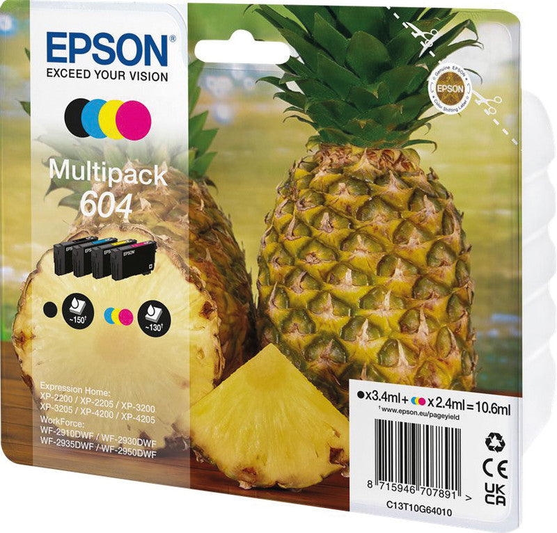 Epson Tintenpatronen-Multipack 604, CMYK, 4er-Pack