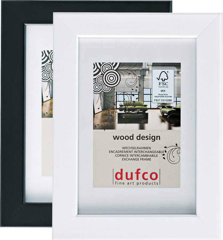 Dufco Wechselrahmen Toronto, Massivholz, Weiss, 30 × 30 cm – FSC, eco:plus