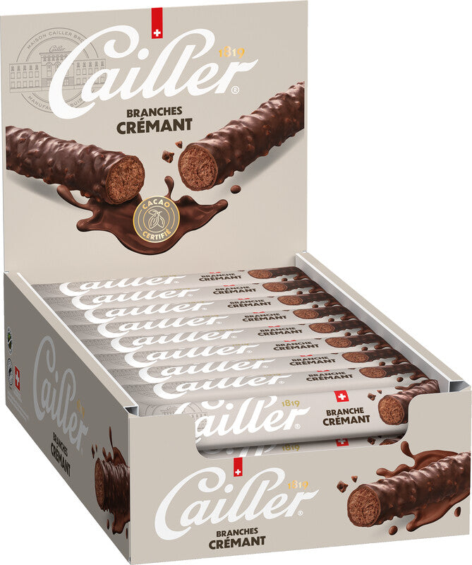 Cailler Branches Crémant Schokoladenriegel – Haselnuss, Dunkel, 44 × 46 g (2,024 kg)