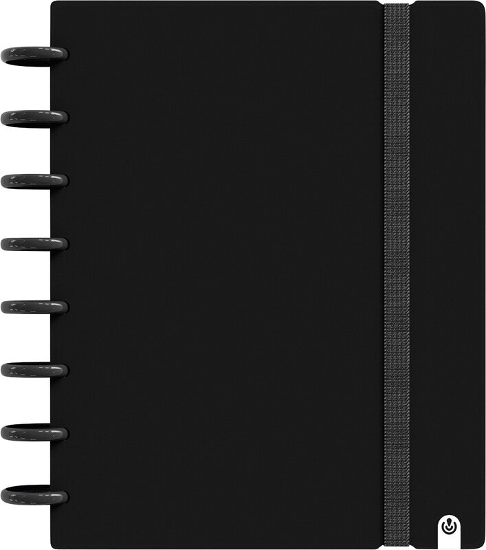 Carchivo Spiralbuch, A5, kariert, Spiralbindung, 160 Seiten, 100 g/m² – schwarz