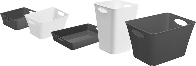 Rotho Aufbewahrungsbox – Kunststoff, Anthrazit, 29,5 × 39,5 × 29,5 cm