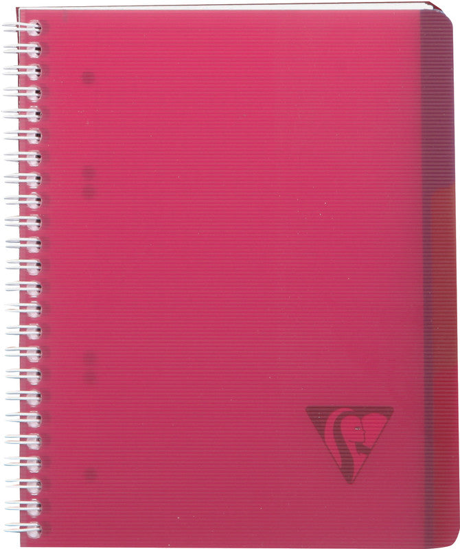 Clairefontaine Spiralheft, Spiralbindung, 120 Blatt, 4-fach gelocht, perforiert, 90 g/m² – farbig sortiert