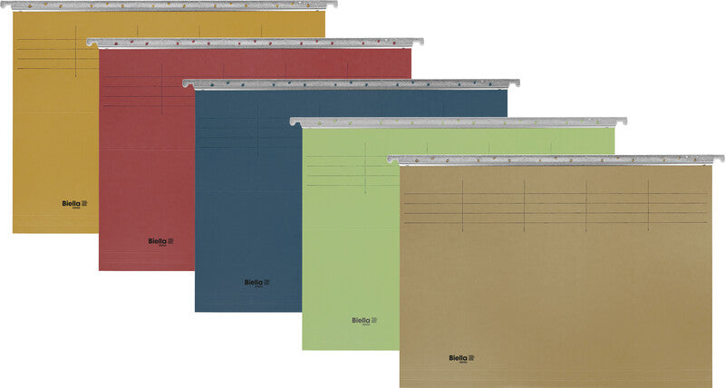 Biella Hängeordner für A4 – Karton, Grau, 320 × 250 mm, mit Vordruck