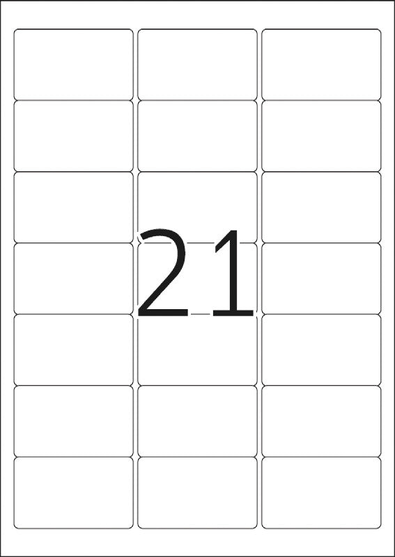 HERMA Etiketten A4 64×38 mm – Papier – permanent haftend – Laser/Inkjet – 100 Blätter (2'100 Stk.)