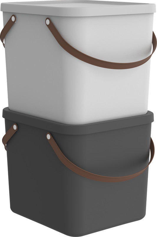 Rotho Aufbewahrungsbox Albula – Kunststoff, weiss, 35,8 × 34 × 40 cm