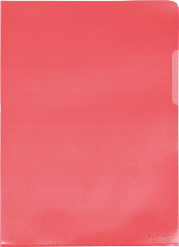 Connect Sichtmappe A4 – Rot, Kunststoff, genarbt, 120 µm, 10er-Pack