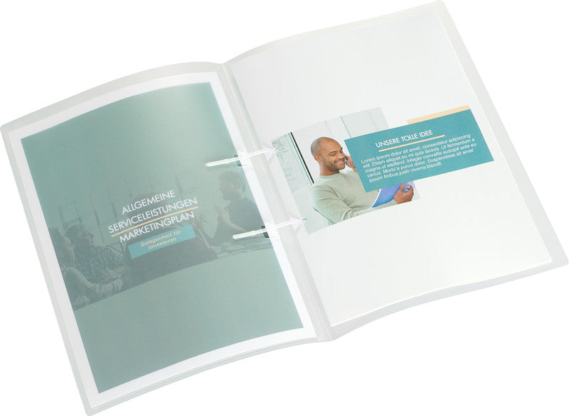 Kolma Schnellhefter – A4, PP, transparent, Sichttasche, 2-fach Lochung