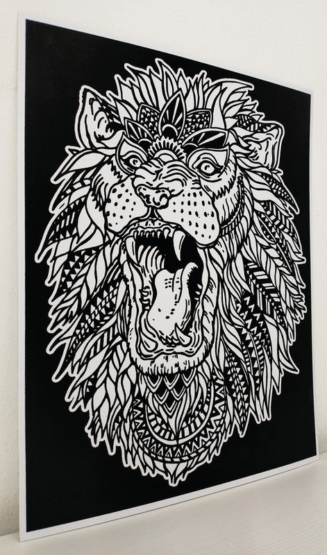 Tataruga Löwe Malkarton, Karton, 21 × 29,7 cm, schwarz