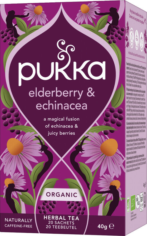 Pukka Kräutertee Holunder & Echinacea – Teebeutel 20 Beutel – Bio