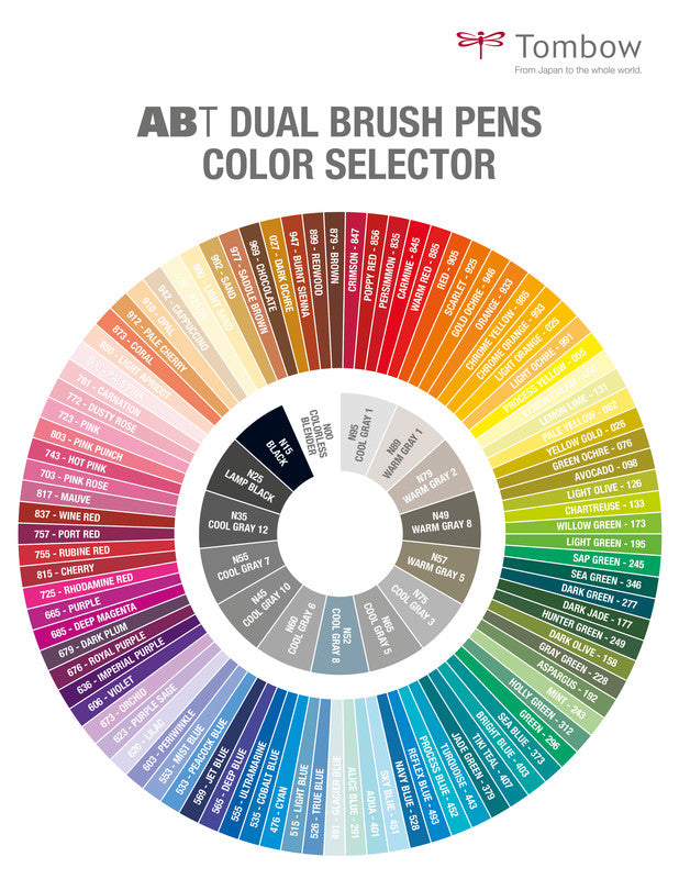 Tombow Brush Pen ABT Dual – Pinselspitze 3-10 mm, Feinspitze 0,3 mm – Light Sand – Wasservermalbar
