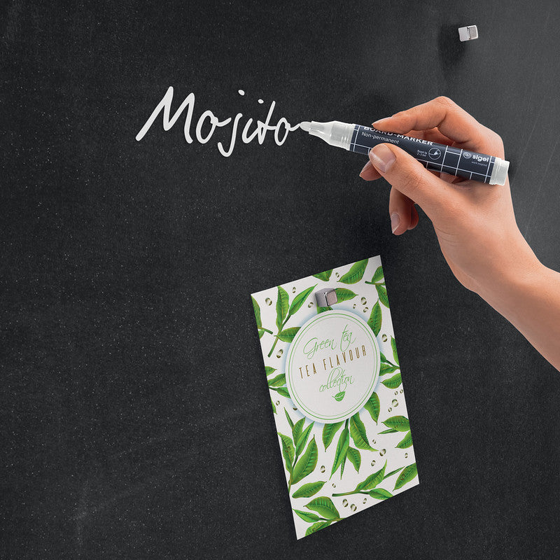 Sigel Whiteboard – 90 × 120 cm, Glas, magnetisch, Wandmontage, inkl. Magnete, Montagesatz