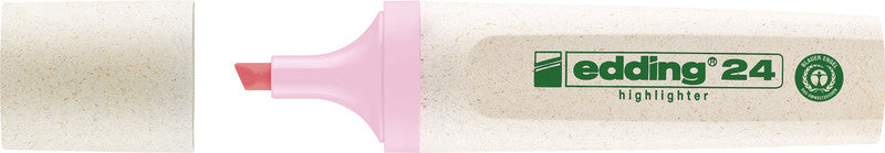 Edding EcoLine Textmarker Pastellrosa – Keilspitze, 2–5 mm, nachfüllbar, Blauer Engel