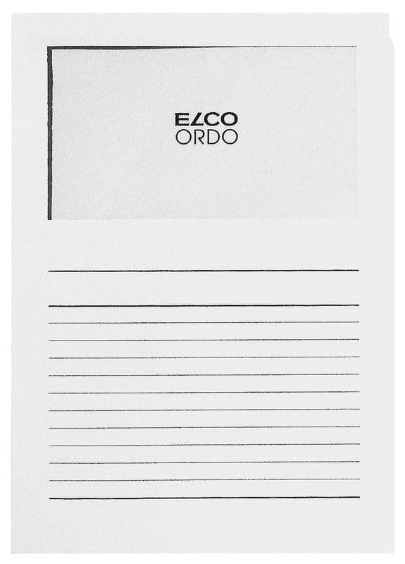 Elco Sichtmappe A4 – Weiss, Papier, Beschriftungsvordruck, 10er-Pack