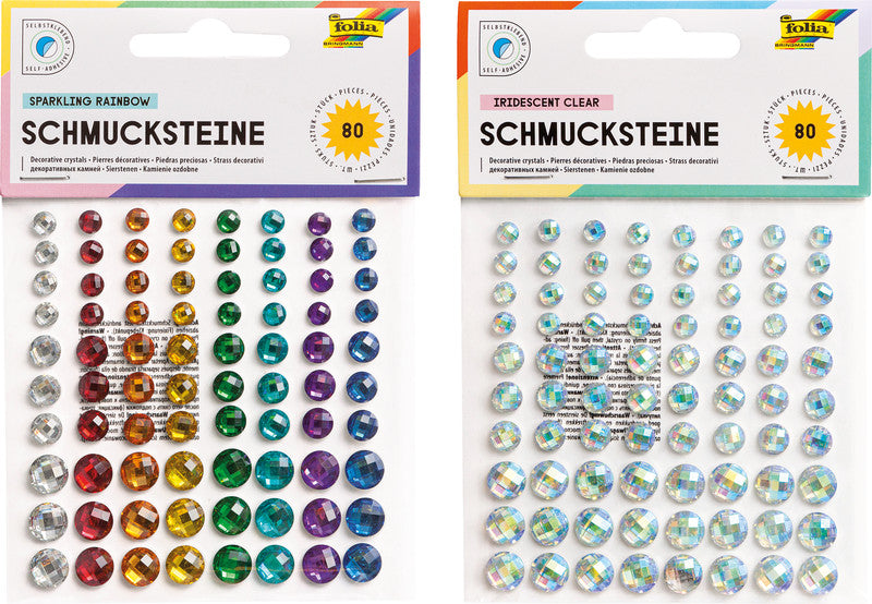 Folia Schmucketiketten – 80 Stück – permanent – mehrfarbig