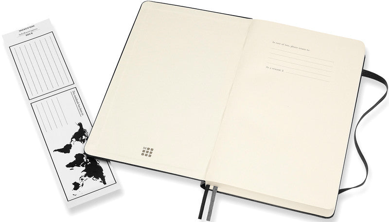 Moleskine Notizbuch, 130 × 210 mm, blanko, Leimbindung, Hardcover, 400 Seiten, 70 g/m² – schwarz