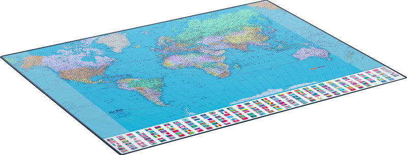 Hansa Schreibunterlage GeoPad – Welt, deutsch – 650 × 500 mm – PP, rutschfest