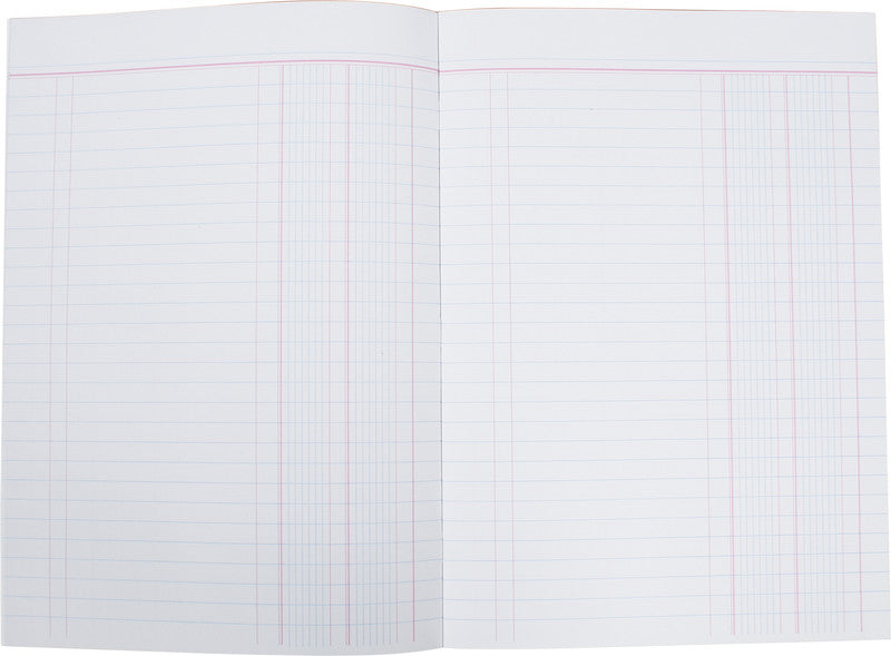 Noname Geschäftsbuch – 175 × 220 mm, 2 Kolonnen mit Kopf, Karton, 40 Seiten, 90 g/m² – blau