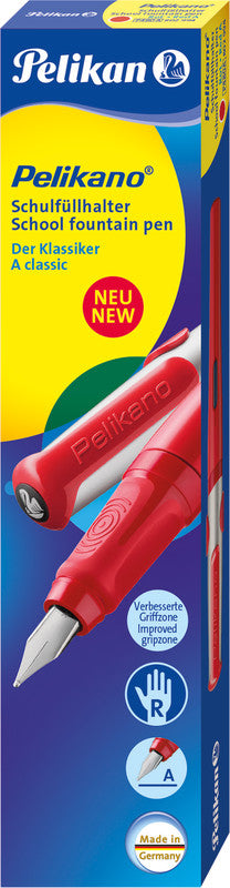 Pelikano – Feder A – für Rechtshänder – rot, blau – Patronen
