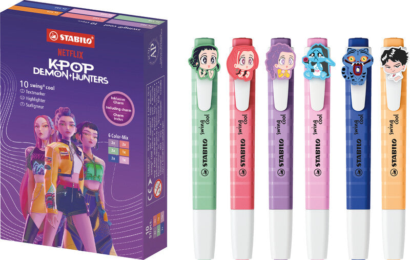 STABILO Swing Cool Textmarker – 10er Set, nachfüllbar