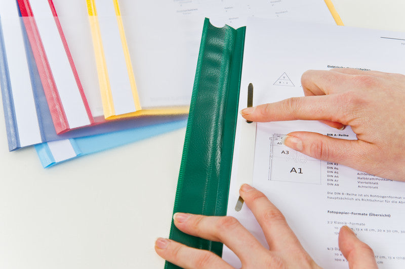 Q-CONNECT Schnellhefter – A4, Kunststoff, Grau, Beschriftungsfeld, 1 Stk.