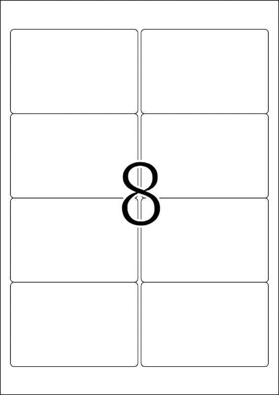 HERMA Drucketiketten, 96 mm × 64 mm, weiss, Papier, permanent, 25 Blatt (200 Etiketten)