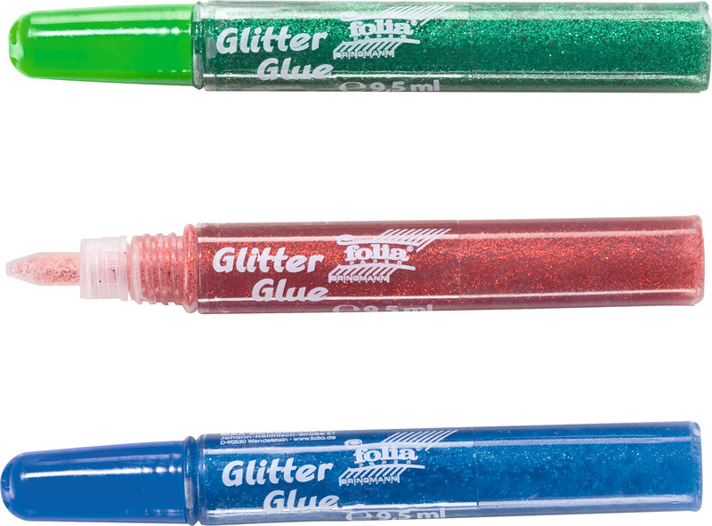 Folia Glitzerkleber – sortiert, 6 × 9,5 ml