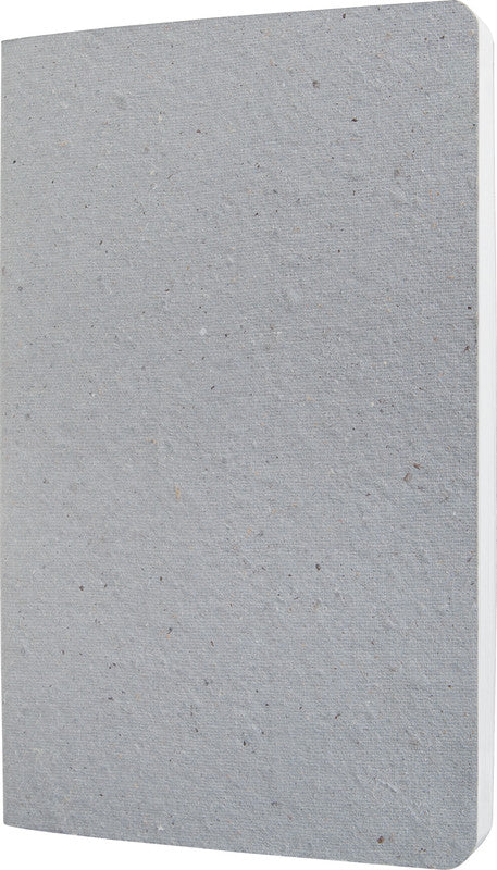 Sigel Notizheft, 140 × 200 mm, kariert, Fadenheftung, 100 Seiten, 100 g/m² – hellgrau