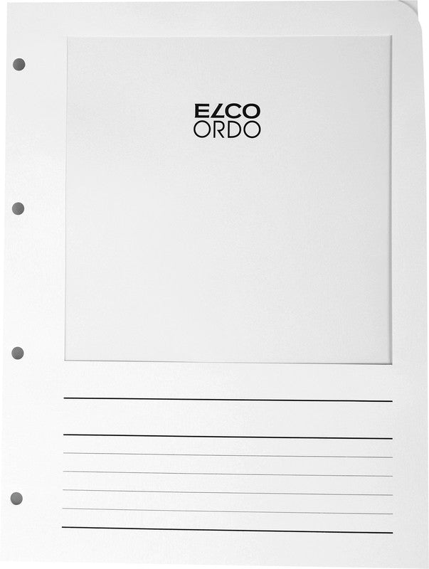 Elco Sichtmappe A4 – Weiss, Papier, Glänzend, 10er-Pack
