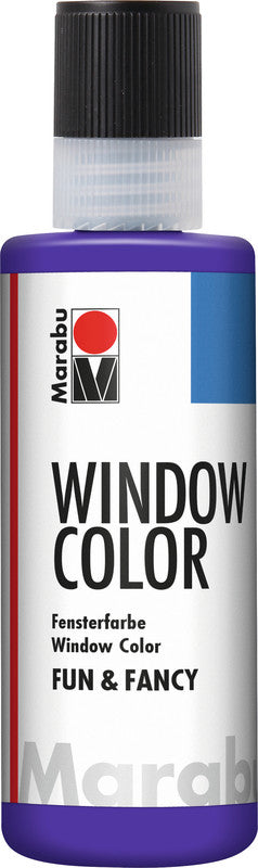 Marabu Fun & Fancy – Fenstermalfarbe – Violett, 80 ml, für Glas & Porzellan