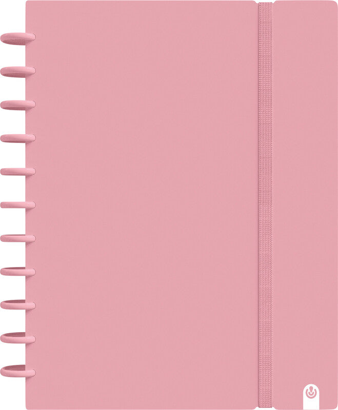 Carchivo Spiralblock A4, kariert, Spiralbindung, 80 Blatt, spezielle Perforierung, 100 g/m² – pastellpink