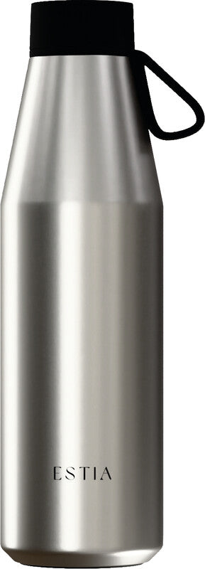 Estia Flow Isolierflasche 500 ml – Doppelwandig 12 h Heiss / 24 h Kalt, Edelstahl, Schraubdeckel