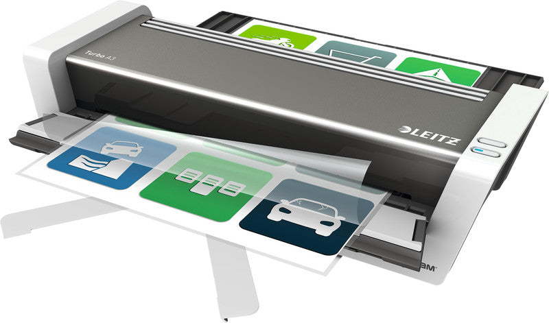 Leitz iLAM Touch 2 Turbo Laminiergerät A3 – Heisslaminator, bis 250 µm, 6 Rollen, 1'500 mm/min, anthrazit