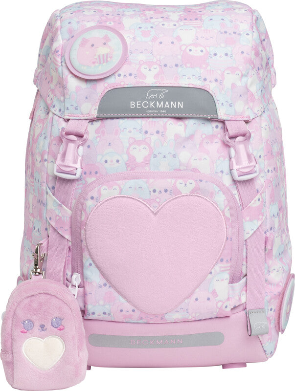 Beckmann Classic 1st – Schulrucksack, Hug Me, 22 l, 24×37×25 cm, für Laptop bis 15", mit Wendetasche