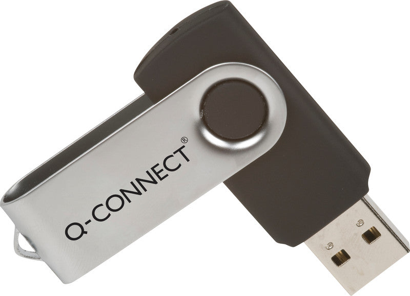 Q-CONNECT USB-Stick – 8 GB, USB 2.0, drehbarer Verschluss