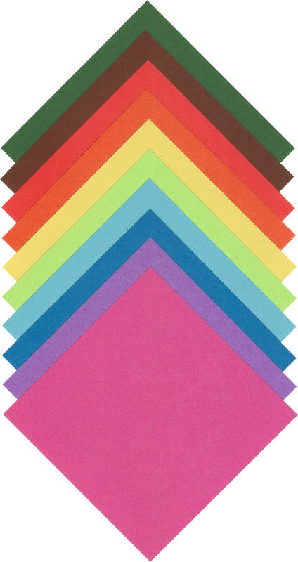 Folia Faltblätter, Basic Mix – 150 × 150 mm – 70 g/m² – sortiert – 100 Blatt