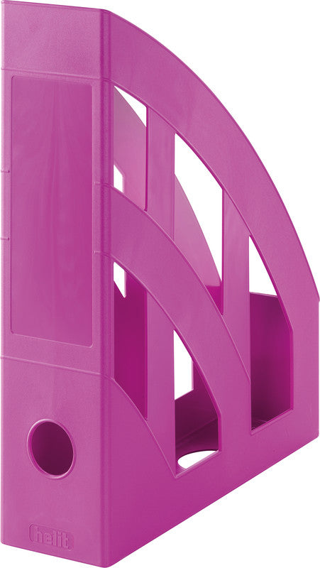 Helit the green bridge – Stehsammler C4 – mit Griffloch, matt, 78 mm, pink, Kunststoff