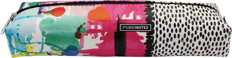 Makenotes Buntes Grunge Etui, leer – Kunstleder – 22 × 3,5 × 6,5 cm