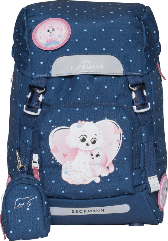 Beckmann Classic Schulrucksack – 6-teilig – Pet Friends Blue