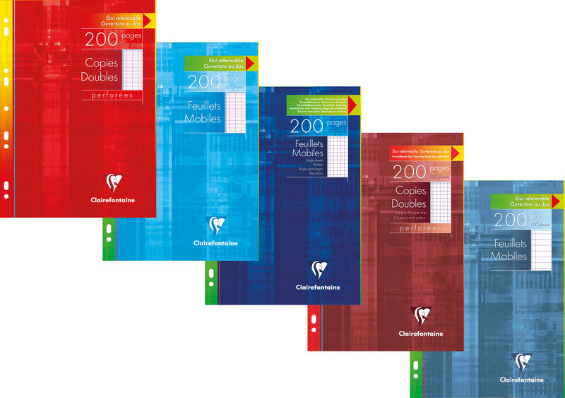 Clairefontaine Notizbuch-Einlagen A4, liniert, 11-fach gelocht, 90 g/m² – 100 Blatt