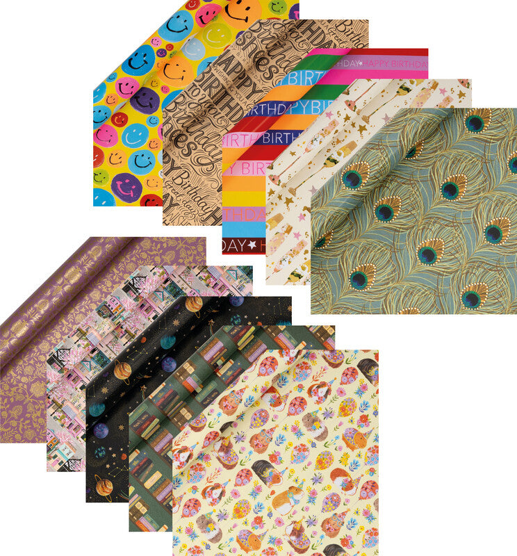 Glick Geschenkpapier-Rolle – York Place, 70 cm × 4 m, 80 g/m²