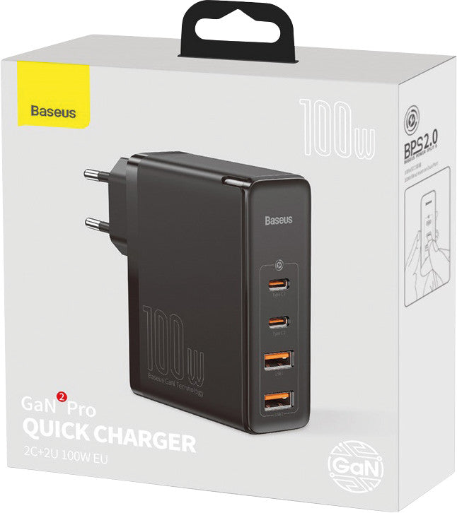 Baseus Ladegerät – 100 W, 2× USB-A + 2× USB-C