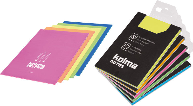 Kolma Haftnotizen – 74×105 mm – Neonorange, 100 Blatt, elektrostatisch, Kunststoff, recyclingfähig
