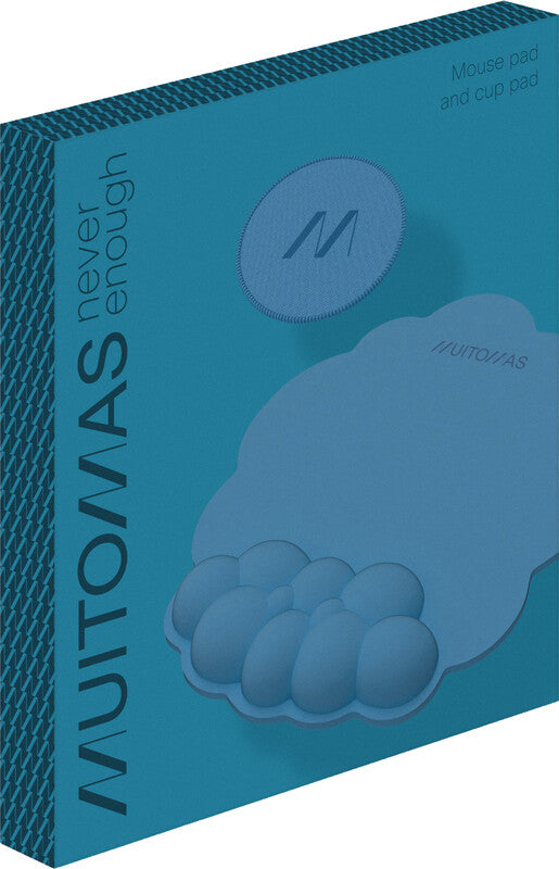 Muitomas Mauspad mit Handgelenkauflage – Textil – Blau – 270 × 250 mm – 2er-Pack