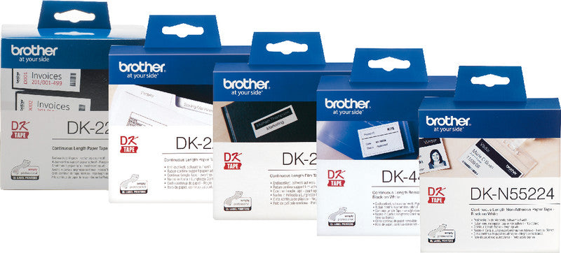 Brother Endlos-Etiketten, 29 mm × 30,5 m, weiss, Papier, selbstklebend